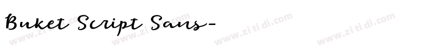 Buket Script Sans字体转换